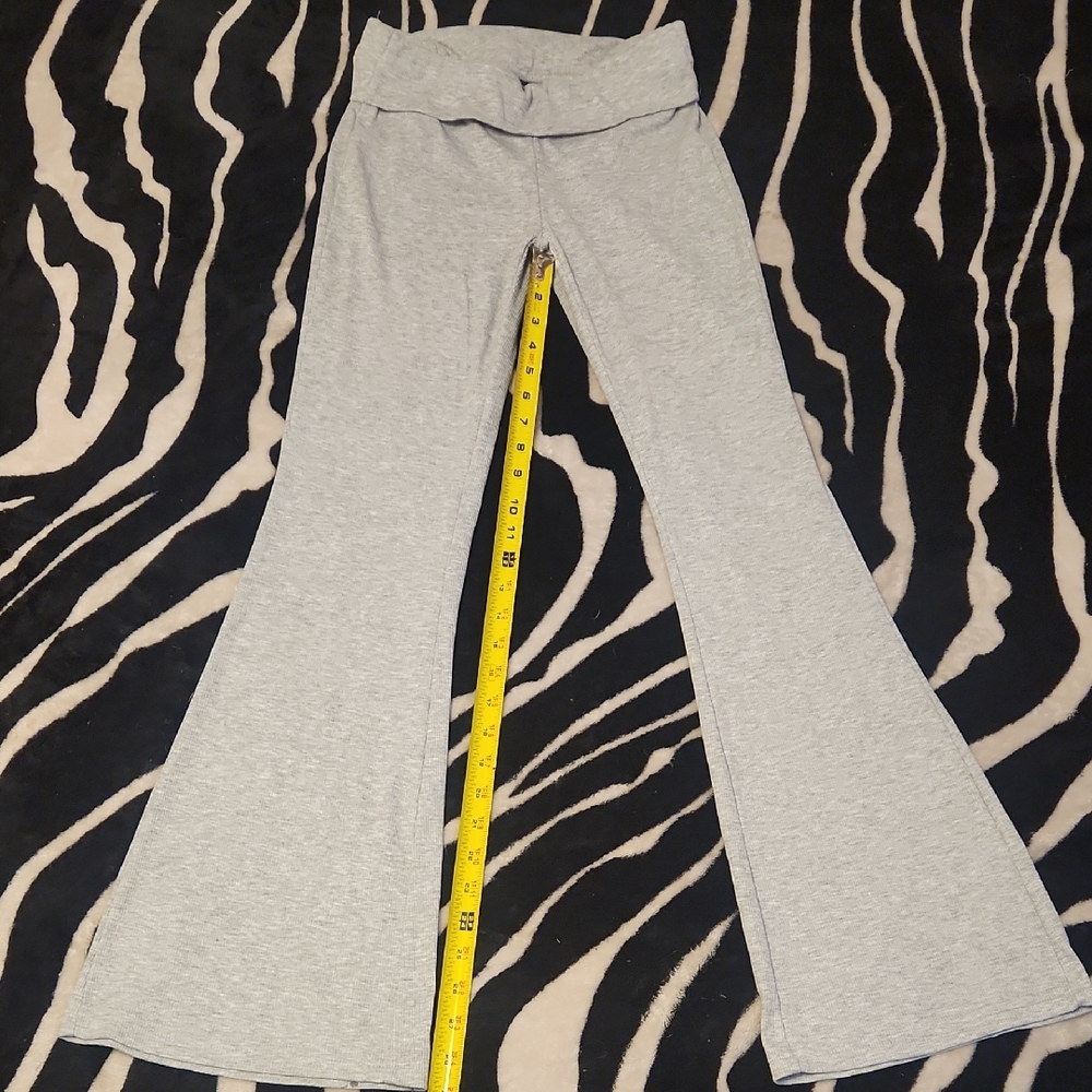 Gray Woman's Flared Bottoms